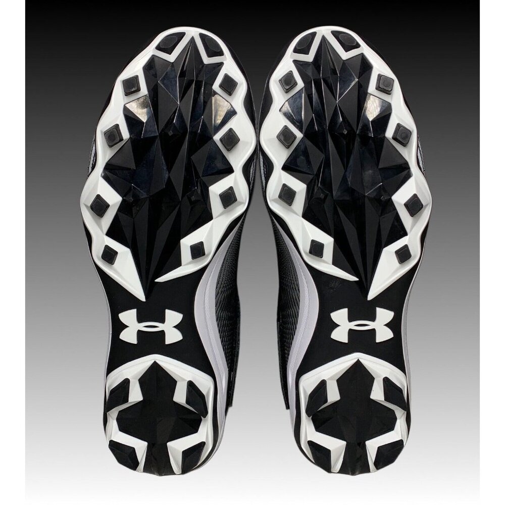Under Armour Men's Highlight Hammer MC Football Cleat Black/White Size 12 - Picture 7 of 9